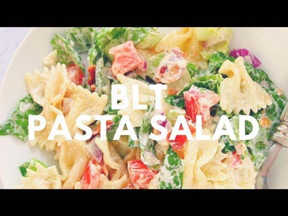 BLT Pasta Salad Recipe - Crunchy Creamy Sweet