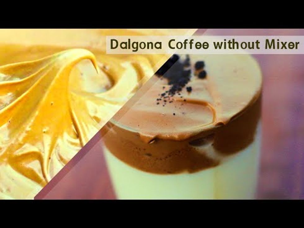 Dalgona coffee without Mixer in self isolation | Stay at home