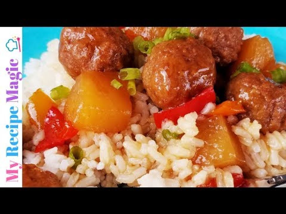 Slow Cooker Sweet and Sour Meatballs - YouTube