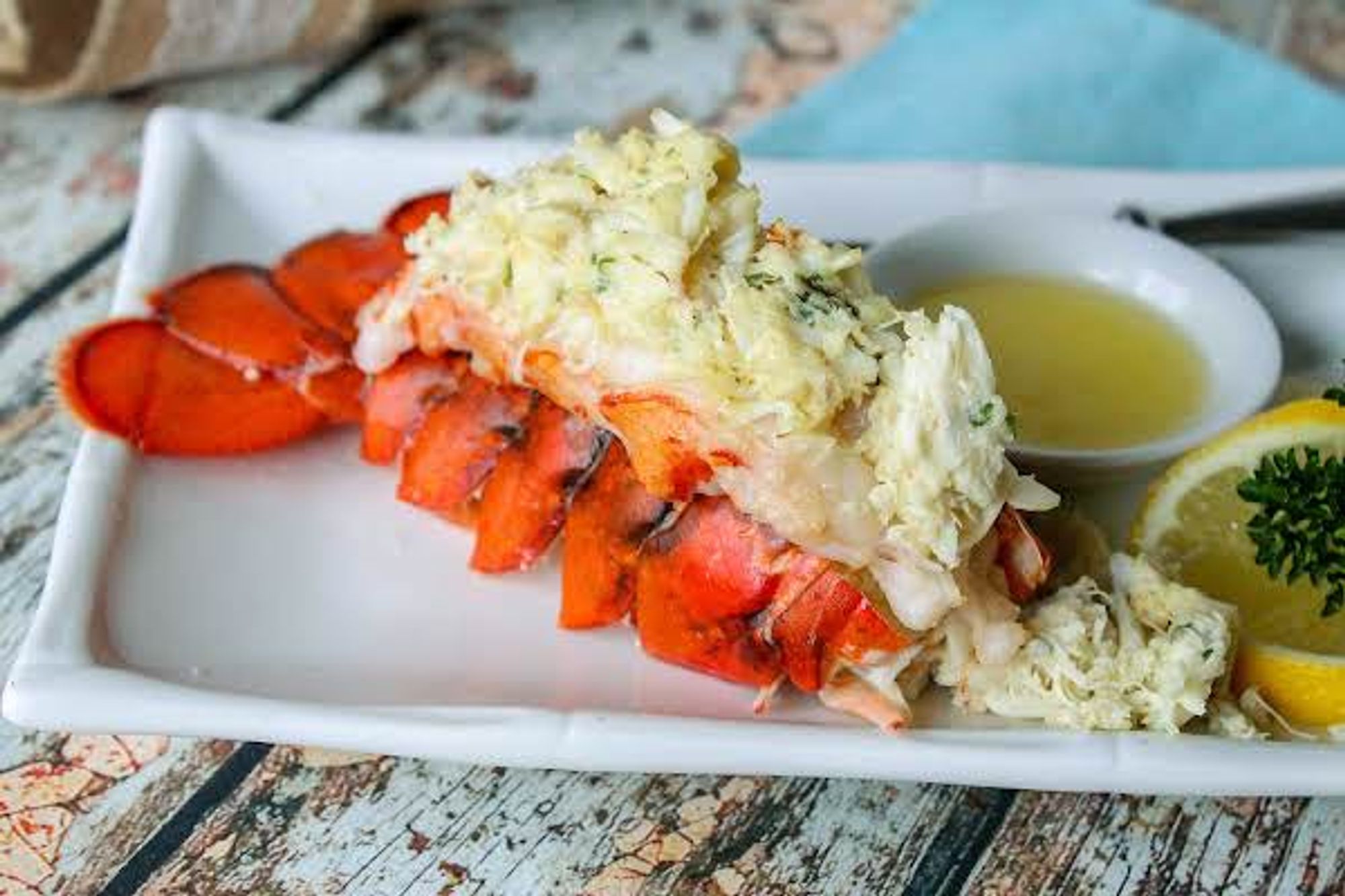 Crab Piggyback Lobster Tails aka Crab Stuffed Lobster Just A Pinch My Recipe Magic