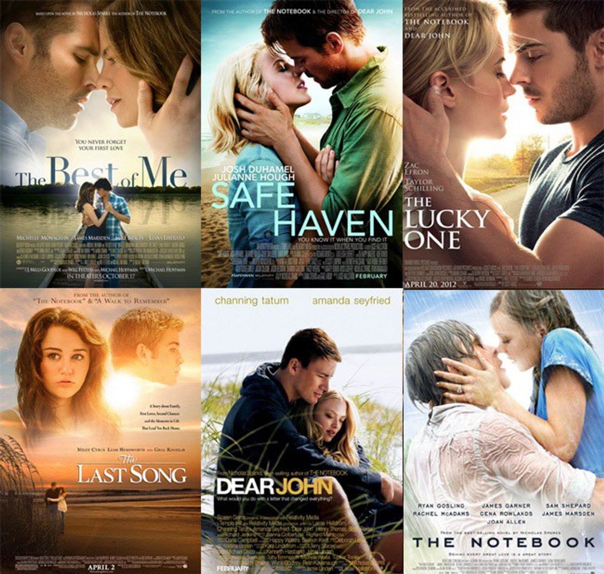 Top Six Nicholas Sparks Book-To-Movie Adaptations