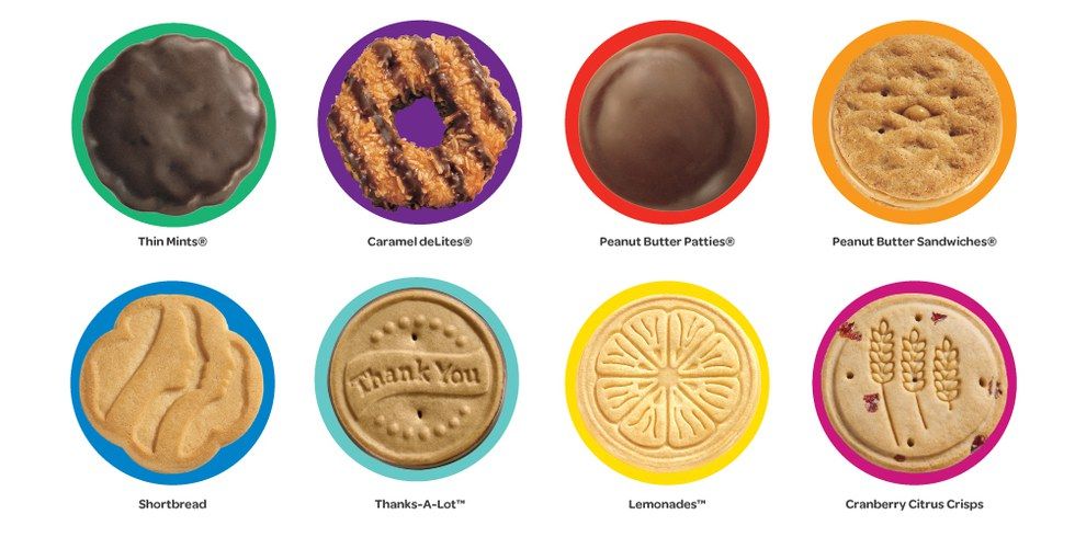 girlscout cookie flavors