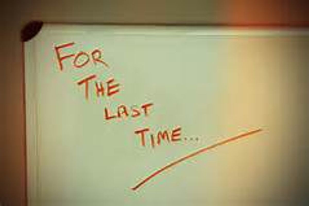 Thoughts On The Last Time