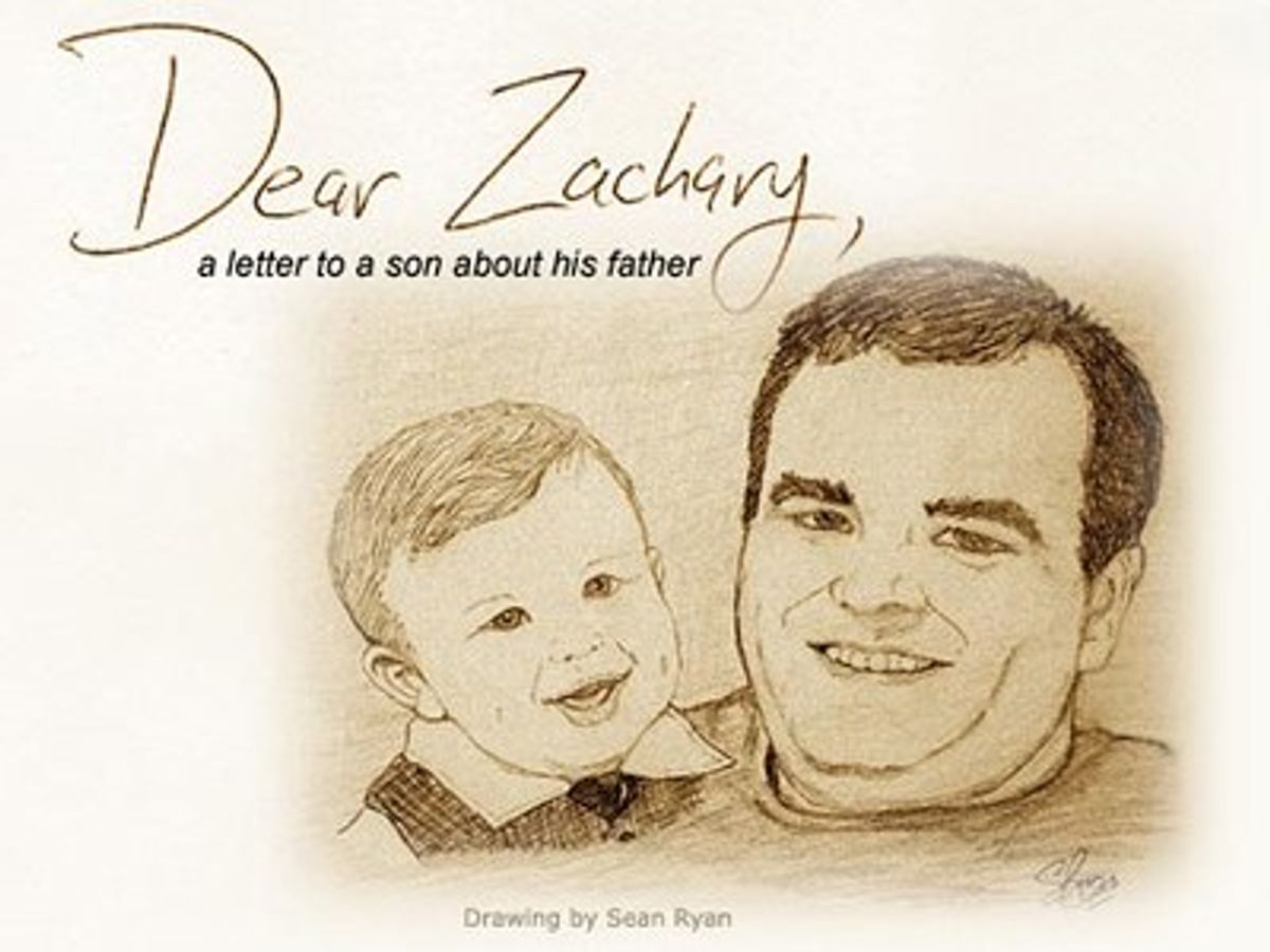 We asked him about his. Dear Zachary. Best father drawing Label.