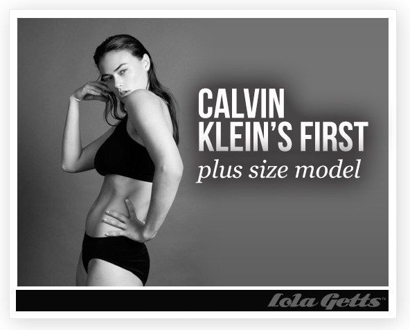 calvin klein black plus size model