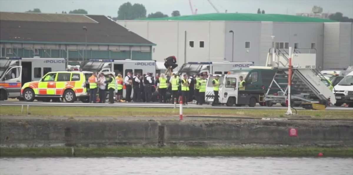 Black Lives Matter Activists Taken Into Custody After Blocking London City Airport Runway