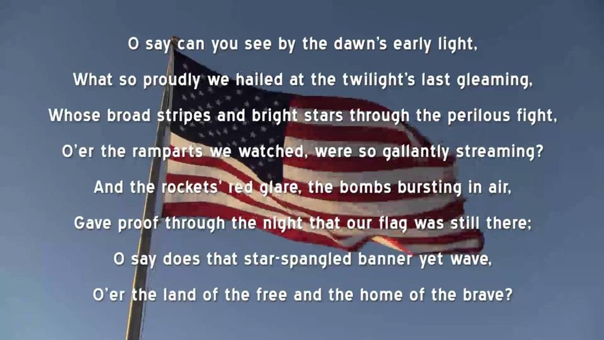 Standing for the National Anthem