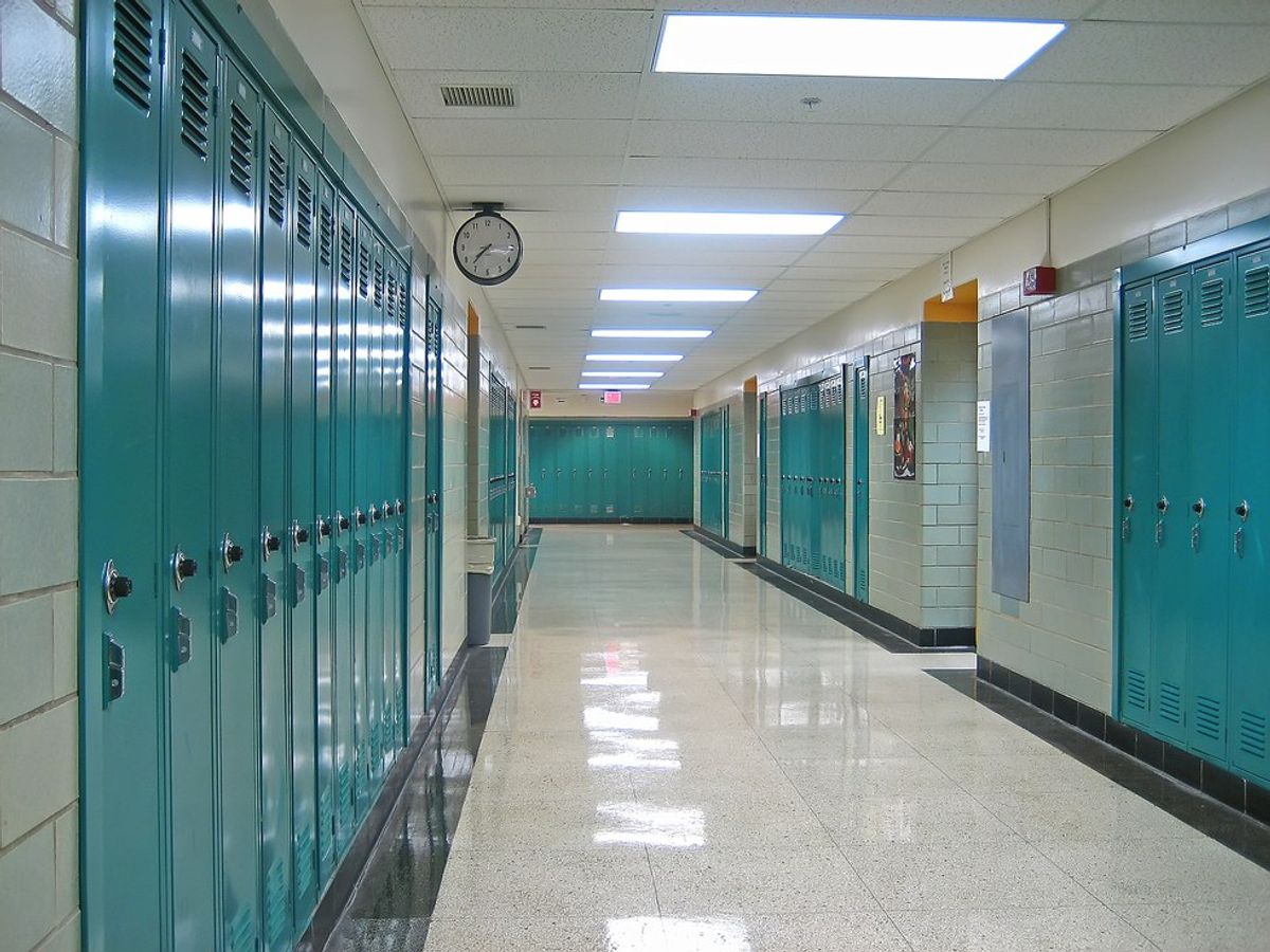 Walking Down A High School Hallway