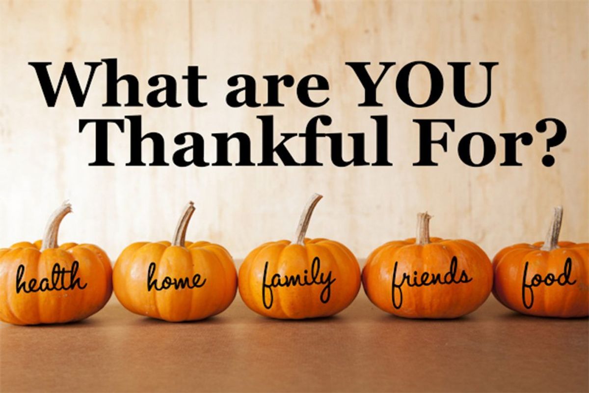 50 Things To Be Thankful For This Thanksgiving