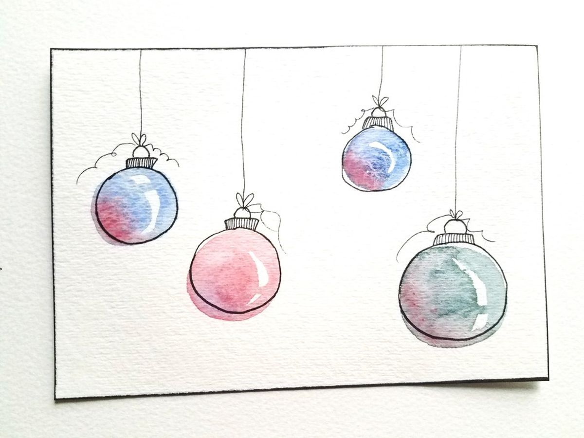 4 Easy DIY Watercolor Christmas Cards