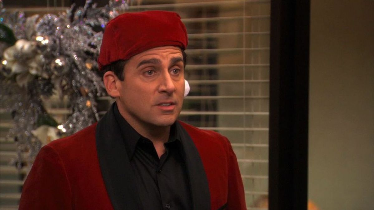 michael scott christmas suit