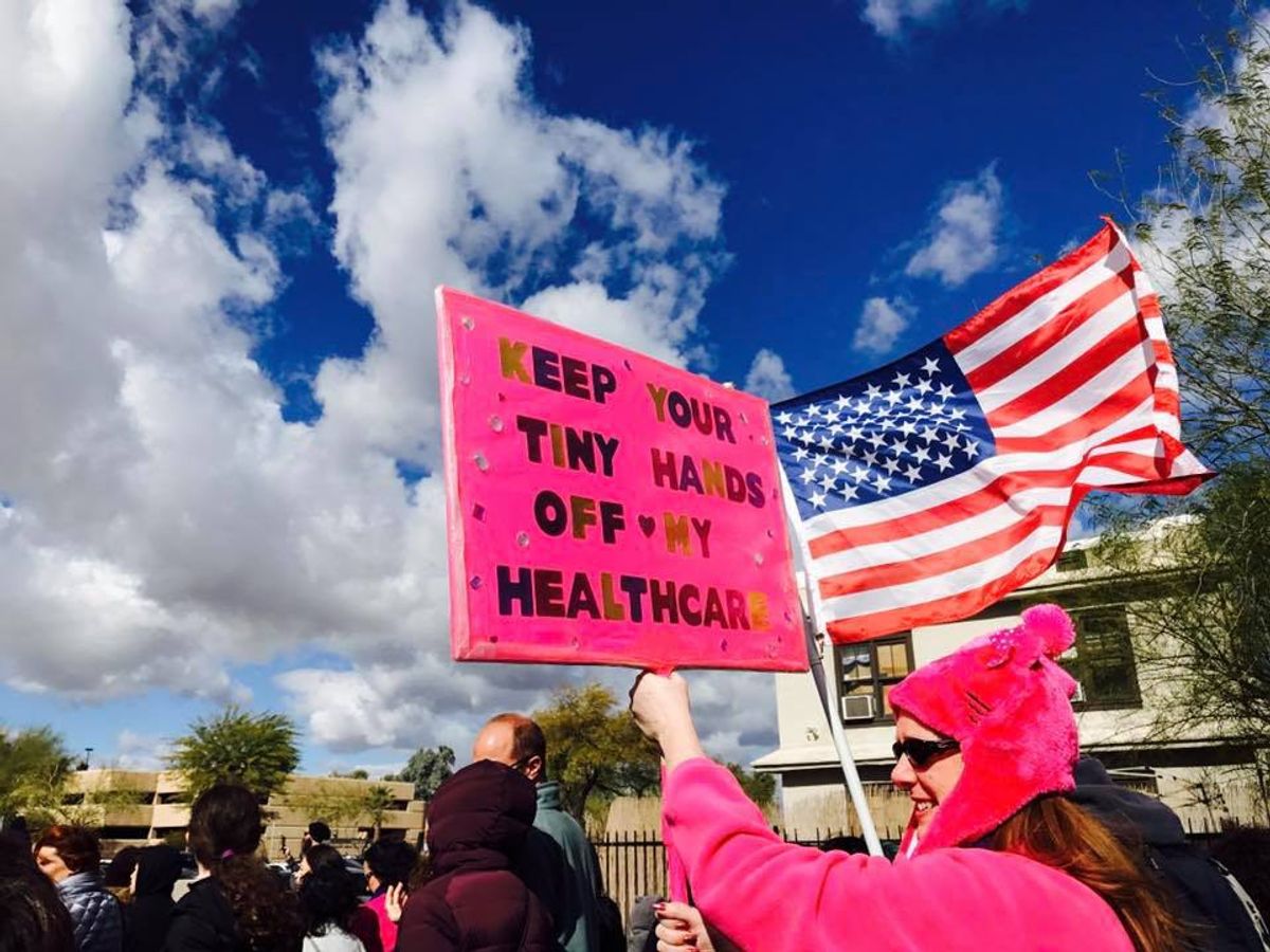The Women's March In Phoenix Draws Mass Peaceful Support