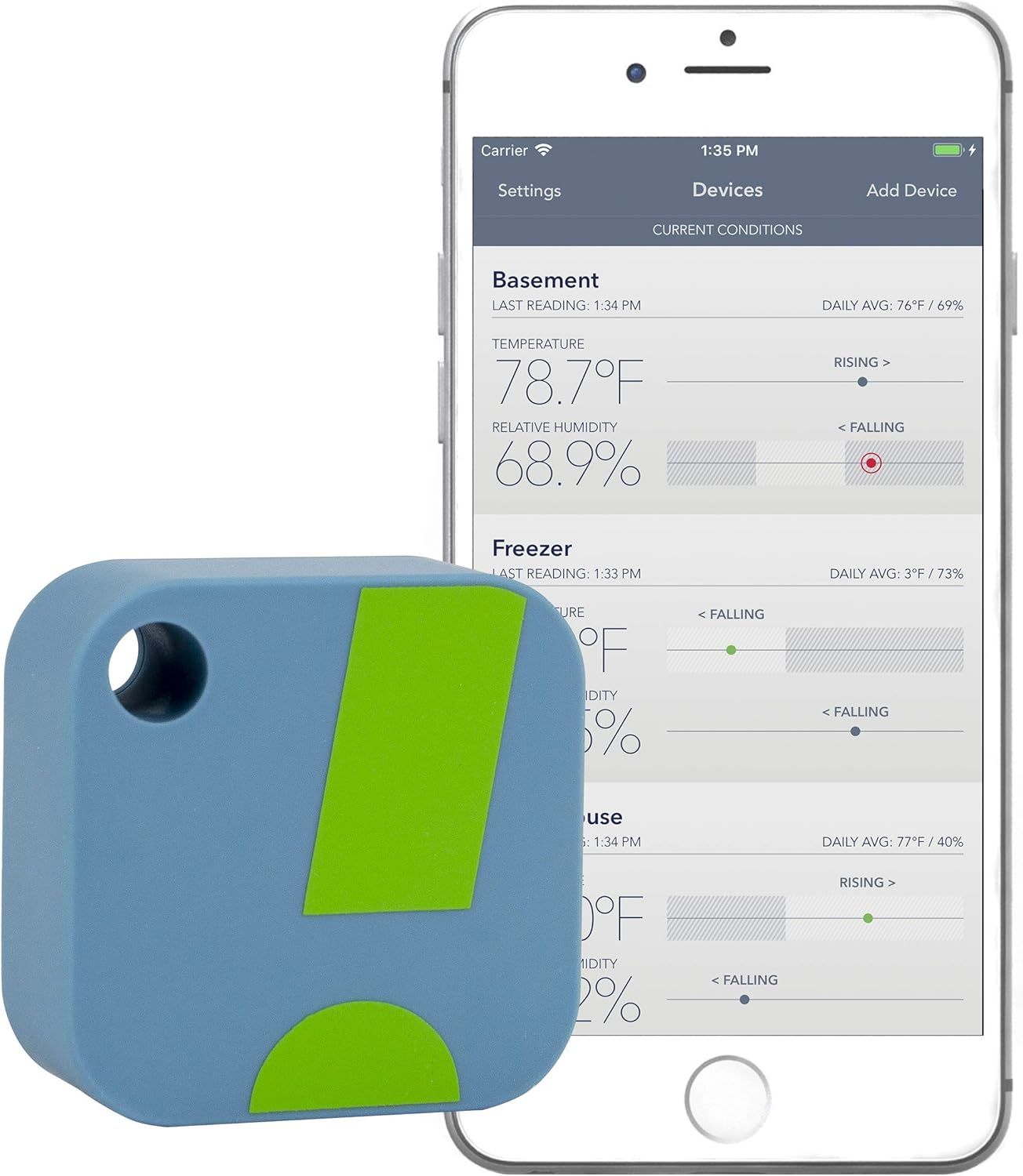 SensorPush temperature and humidity sensor