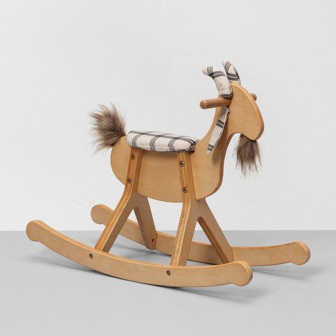 wooden rocking horse target