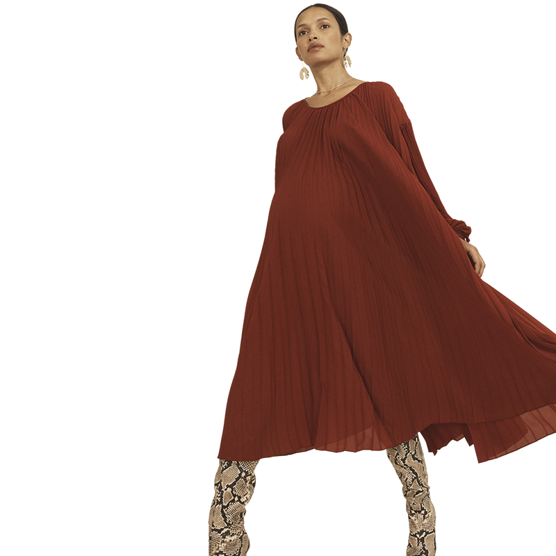 Tellus Mater Juno long-sleeve maternity dress