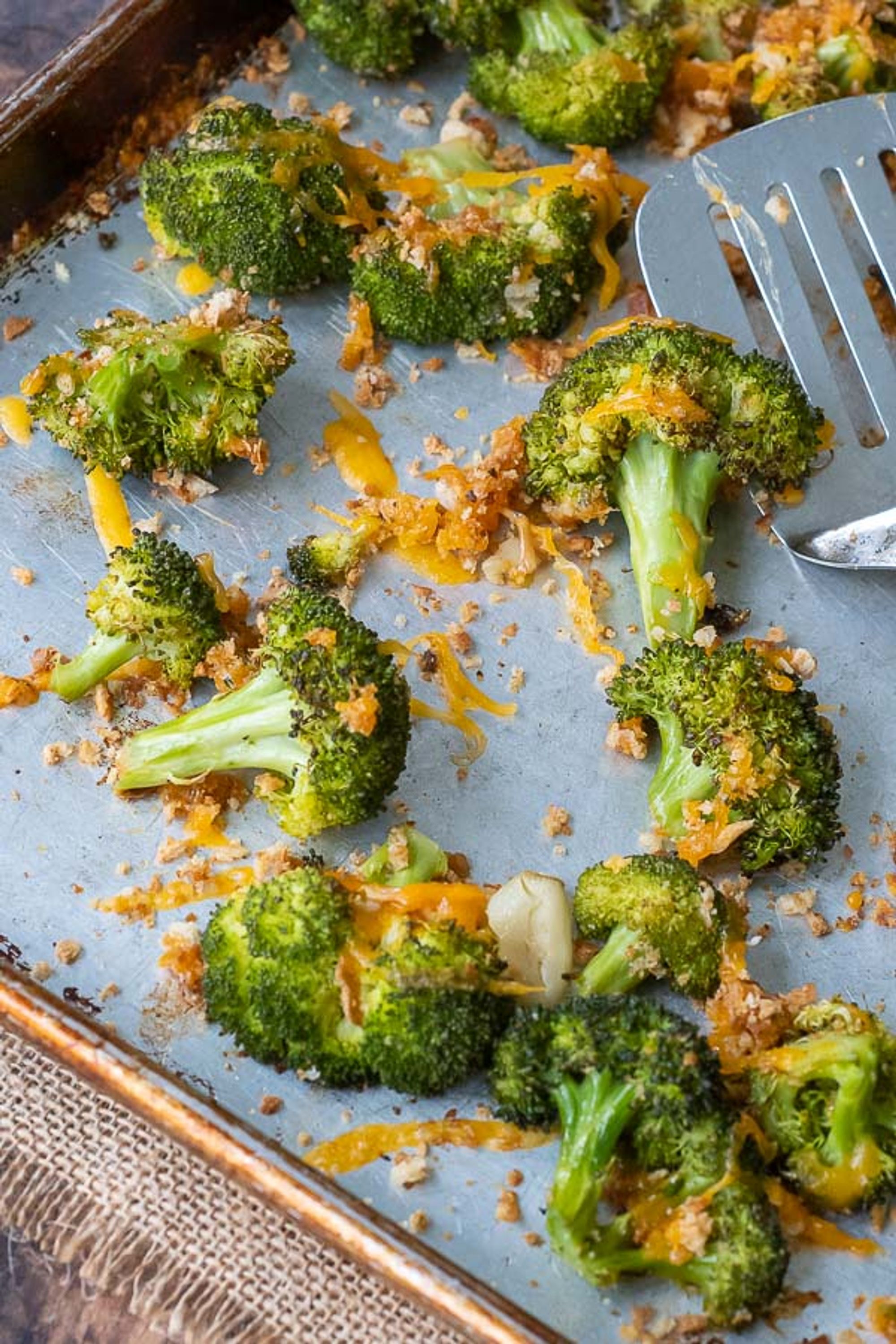 Baked Broccoli and Cheese Crispy, Cheesy Oven Roasted