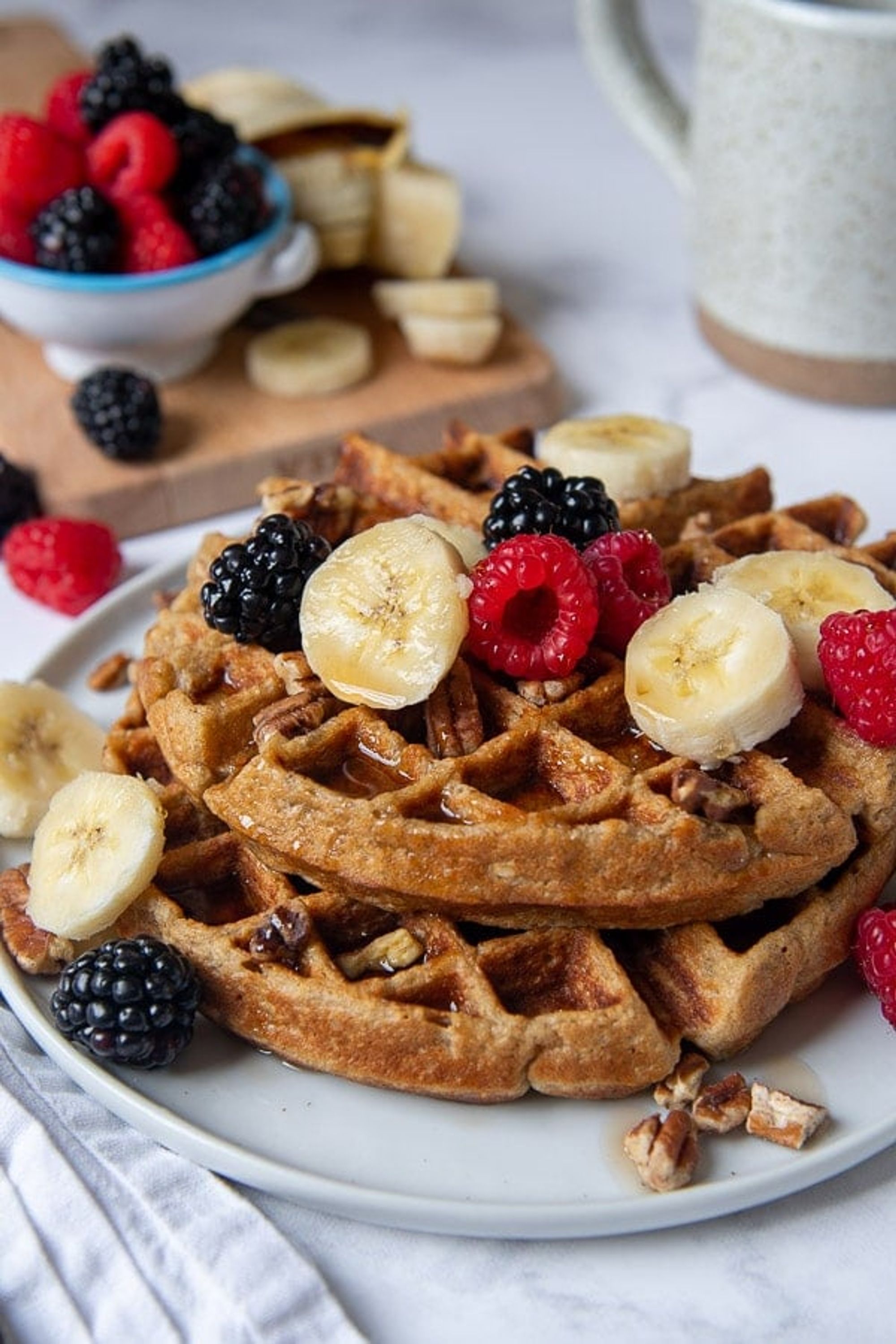 Easy Gluten Free Waffles Flourless Banana Oatmeal Waffles Recipe My