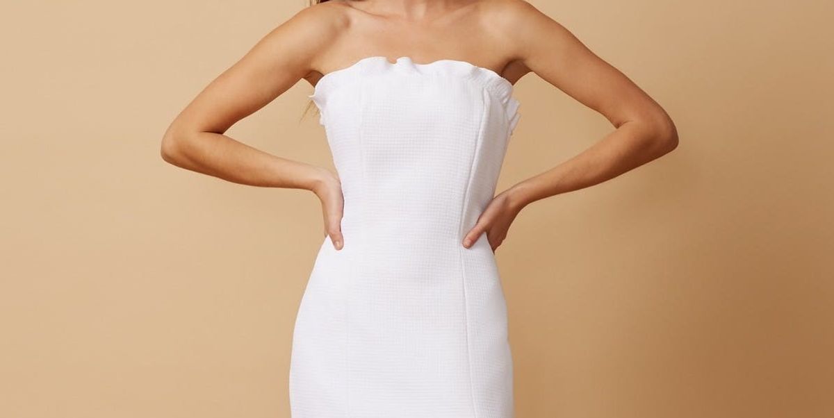 white reception dress for bride