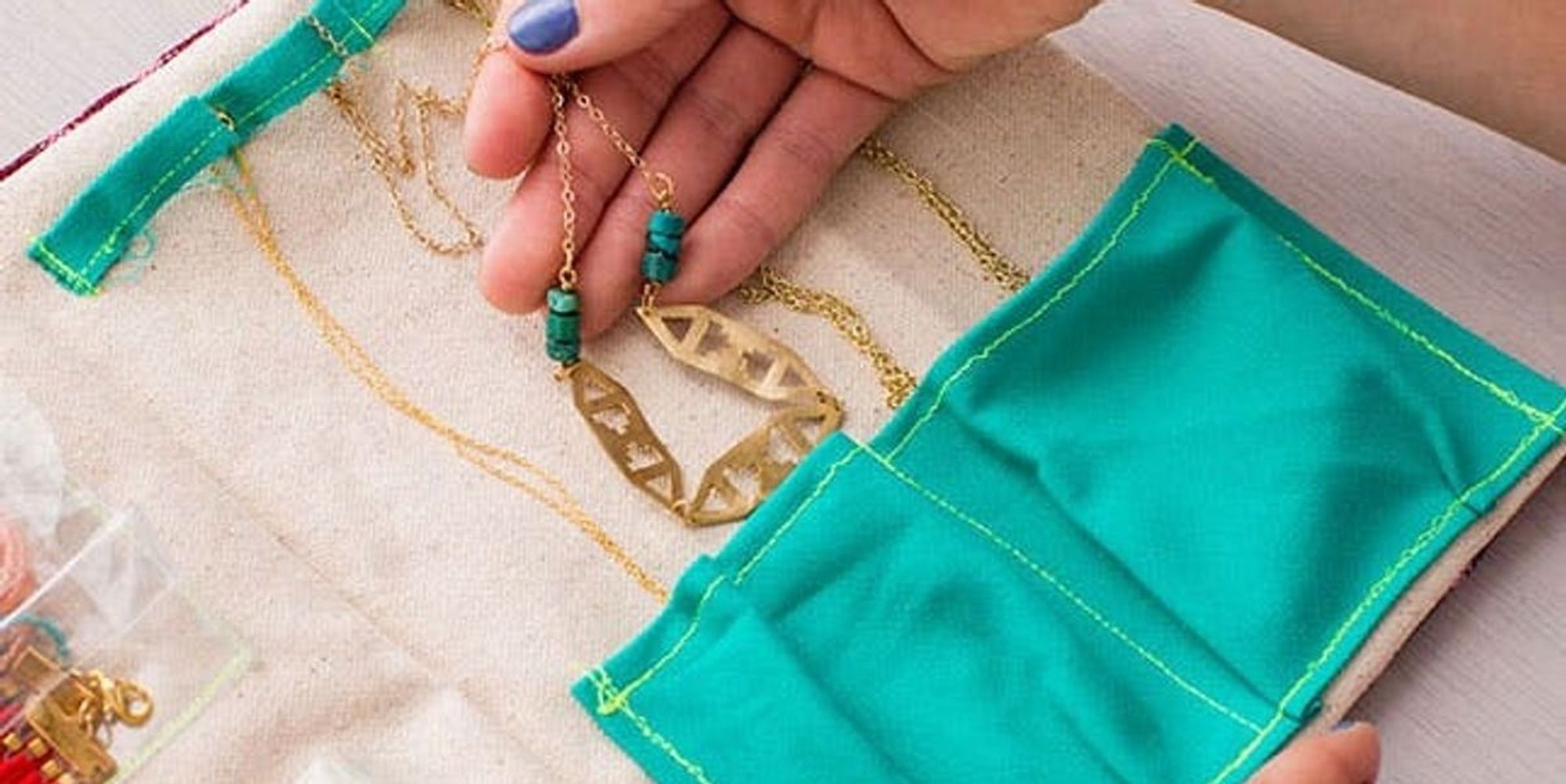 Style OntheGo How to Make a DIY Travel Jewelry Organizer Brit + Co