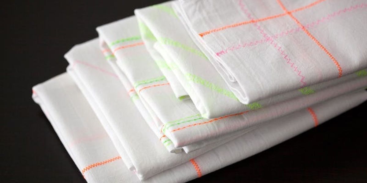 patterned tea towels