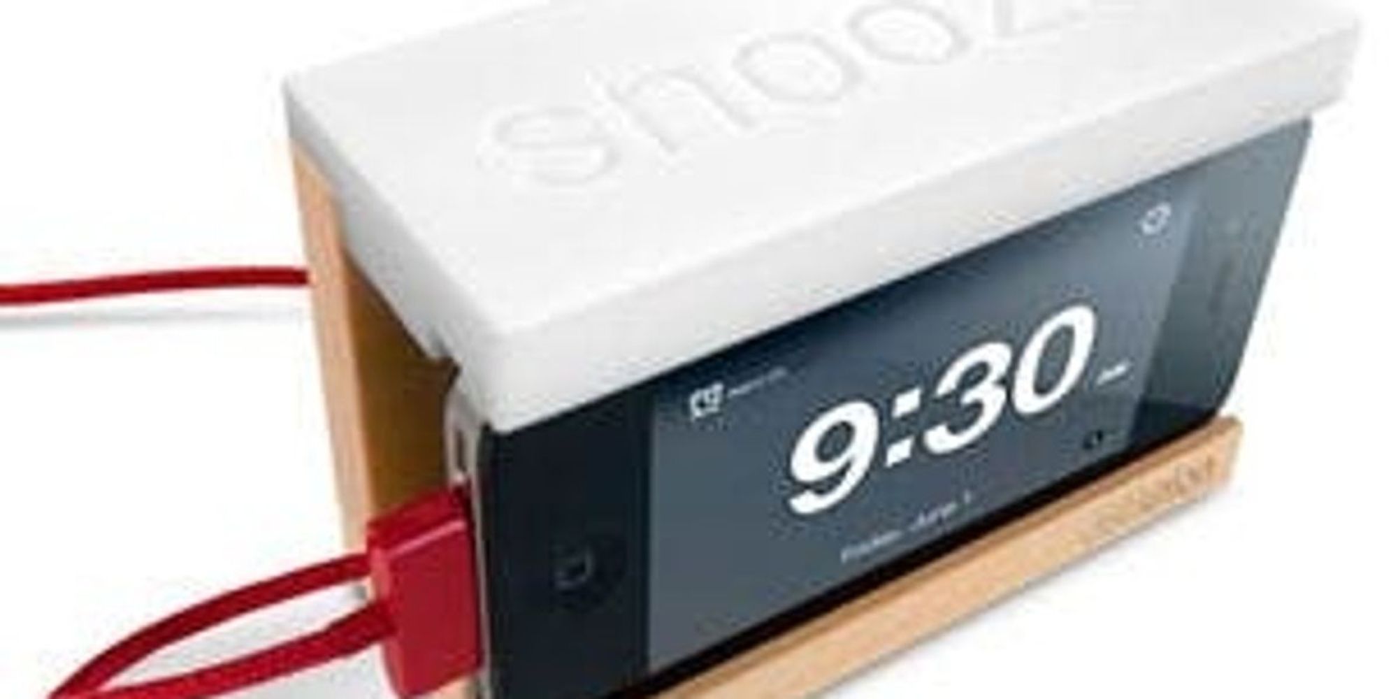 Snooze! An iPhone Alarm Dock with a Giant Snooze Button - Brit + Co