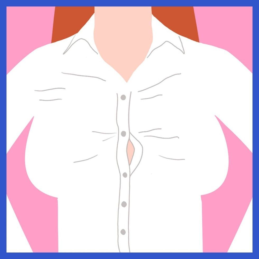 button down shirt for large bust