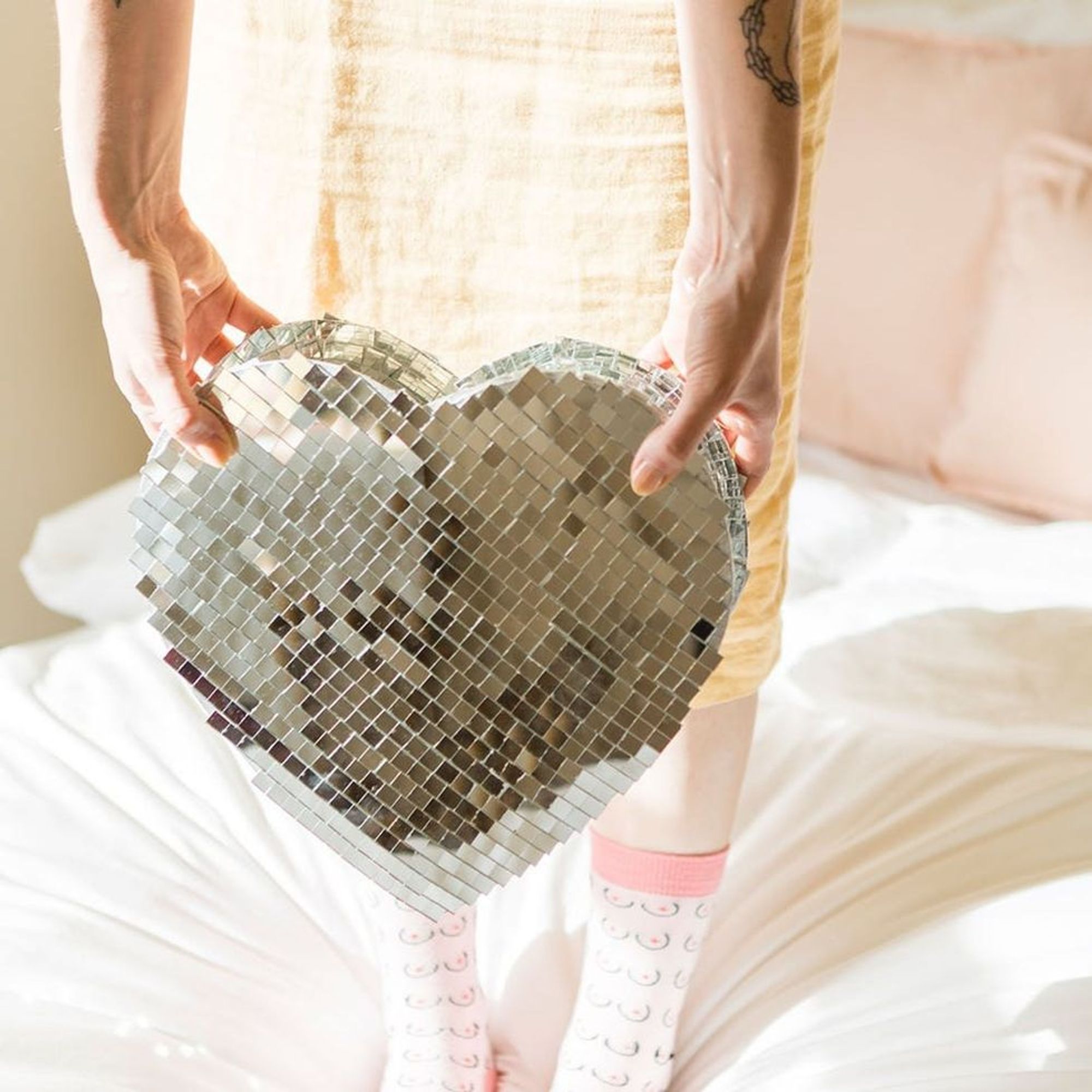 Get Your Groove On With This Heart Shaped Disco Ball Brit Co