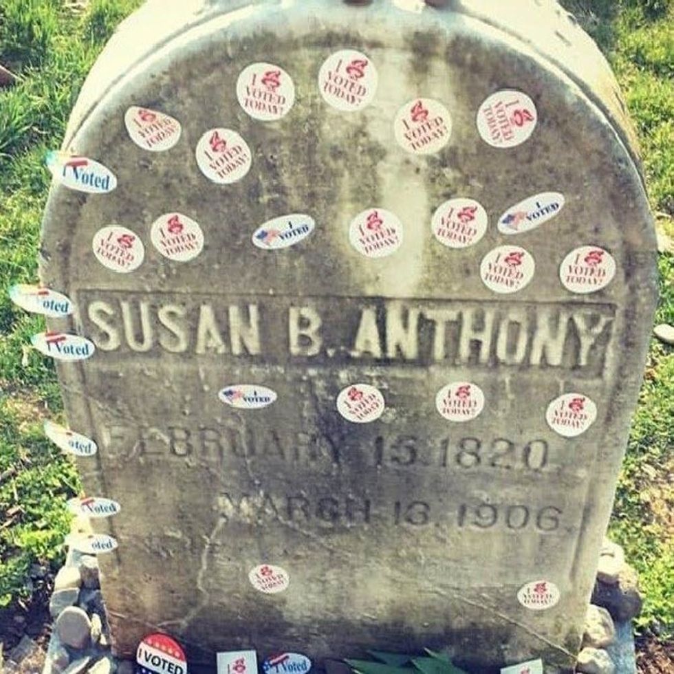 #ElectionDay Voters Are Lining Up To Leave #IVoted Stickers On Susan B ...