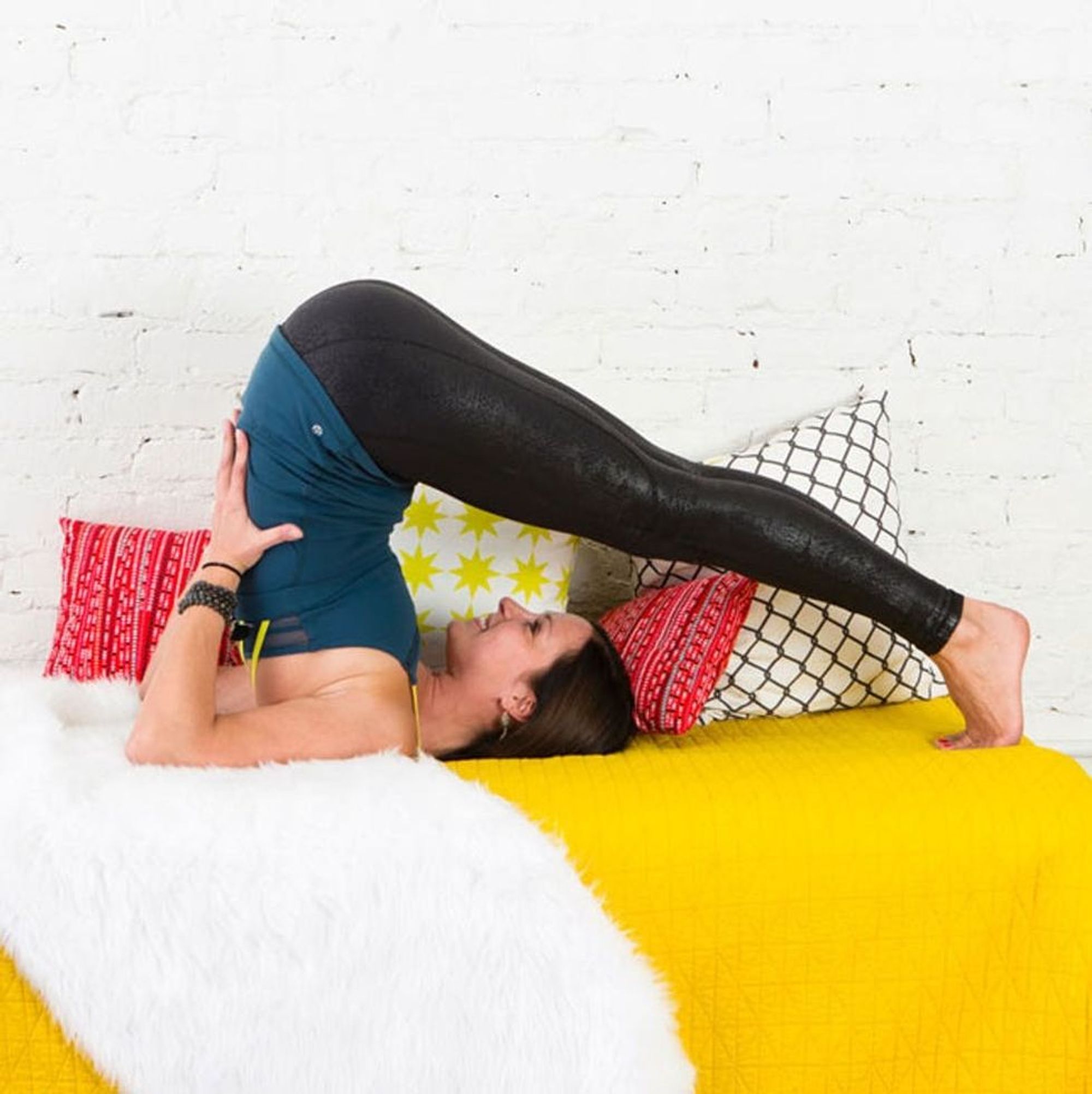 47 Lazy Girl Yoga Poses You Can Do Without Leaving Your Bed - Brit + Co 47 Lazy Girl Yoga Poses You Can Do Without Leaving Your Bed - Brit + Co