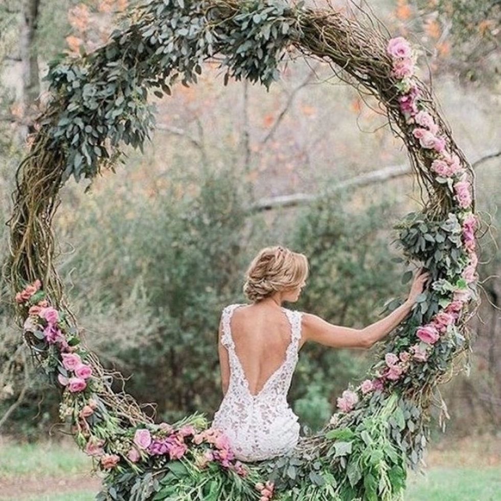 floral wreath for wedding