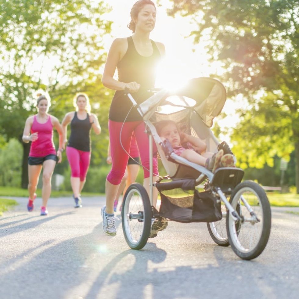 jogging with infant