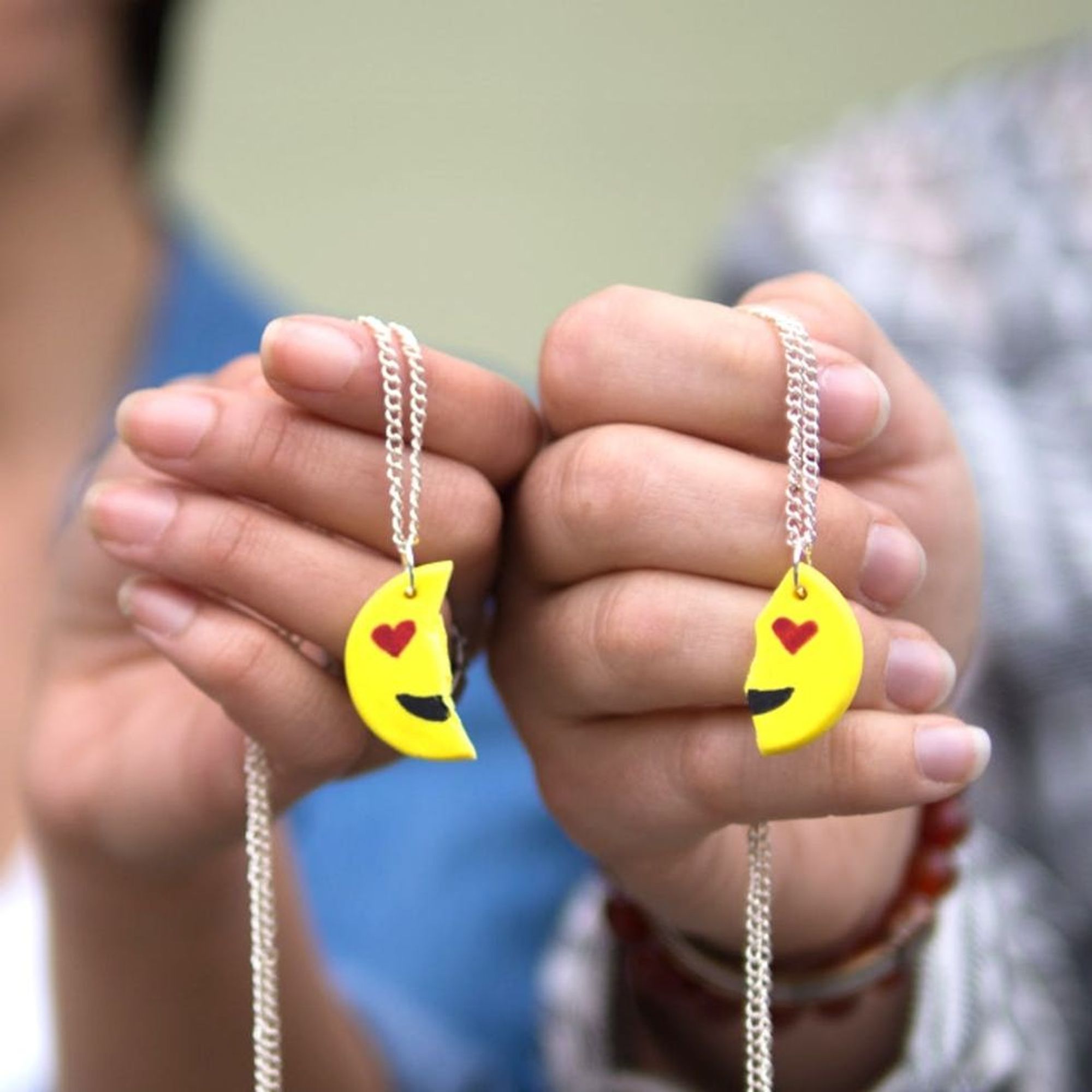 Show Your BFF Some Love With DIY Emoji Necklaces - Brit + Co