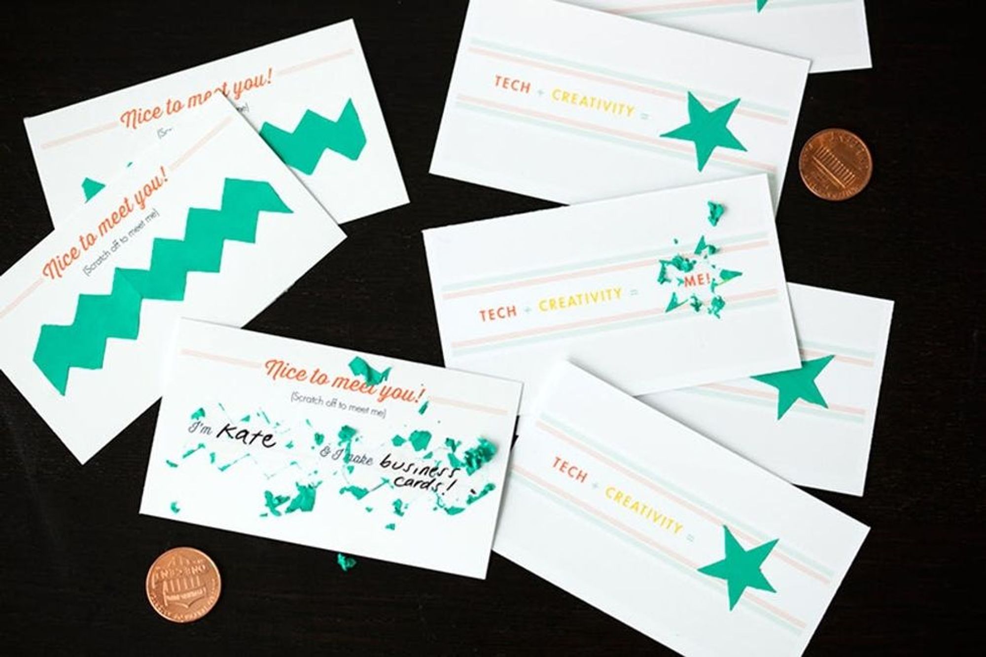 How to Make ScratchOff Business Cards (+ Free Printables!) Brit + Co