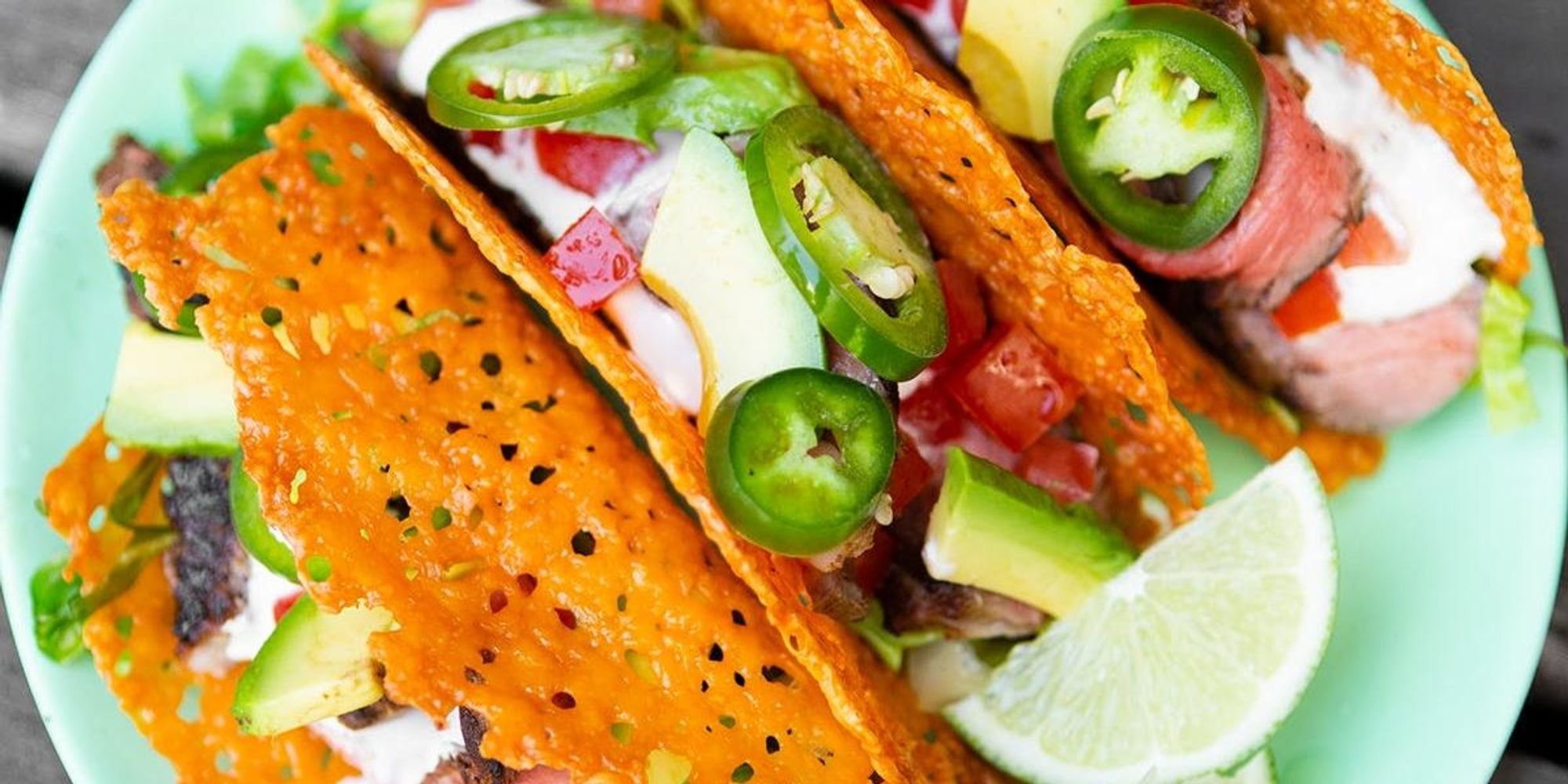Try This KetoFriendly Steak Taco With Cheese Shell Recipe Brit + Co