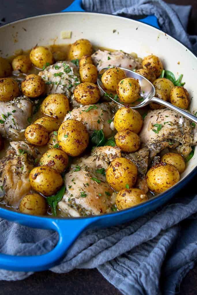 One-Pot Braised Chicken & Potatoes - Cookin Canuck - My Recipe Magic