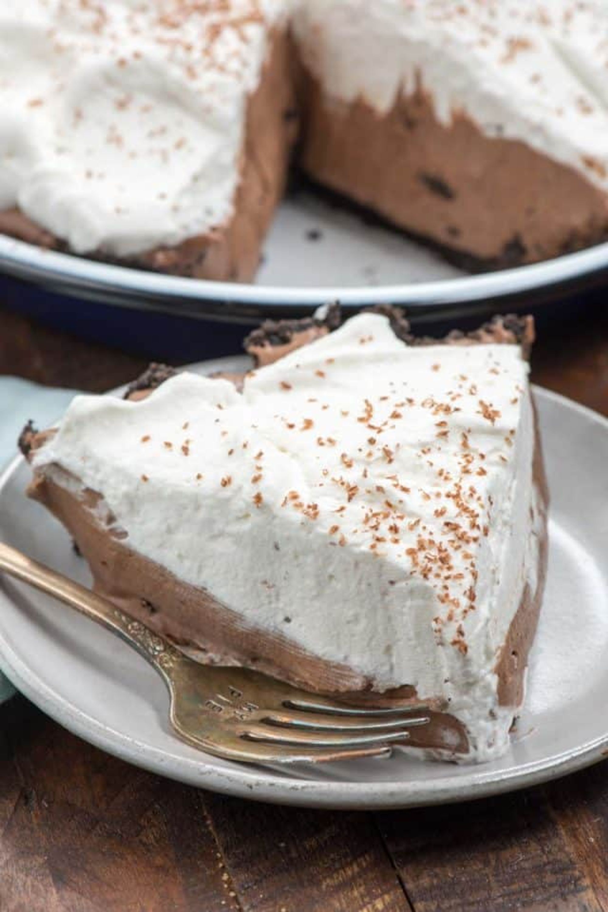 The BEST No Bake Chocolate Cream Pie - Crazy for Crust - My Recipe Magic
