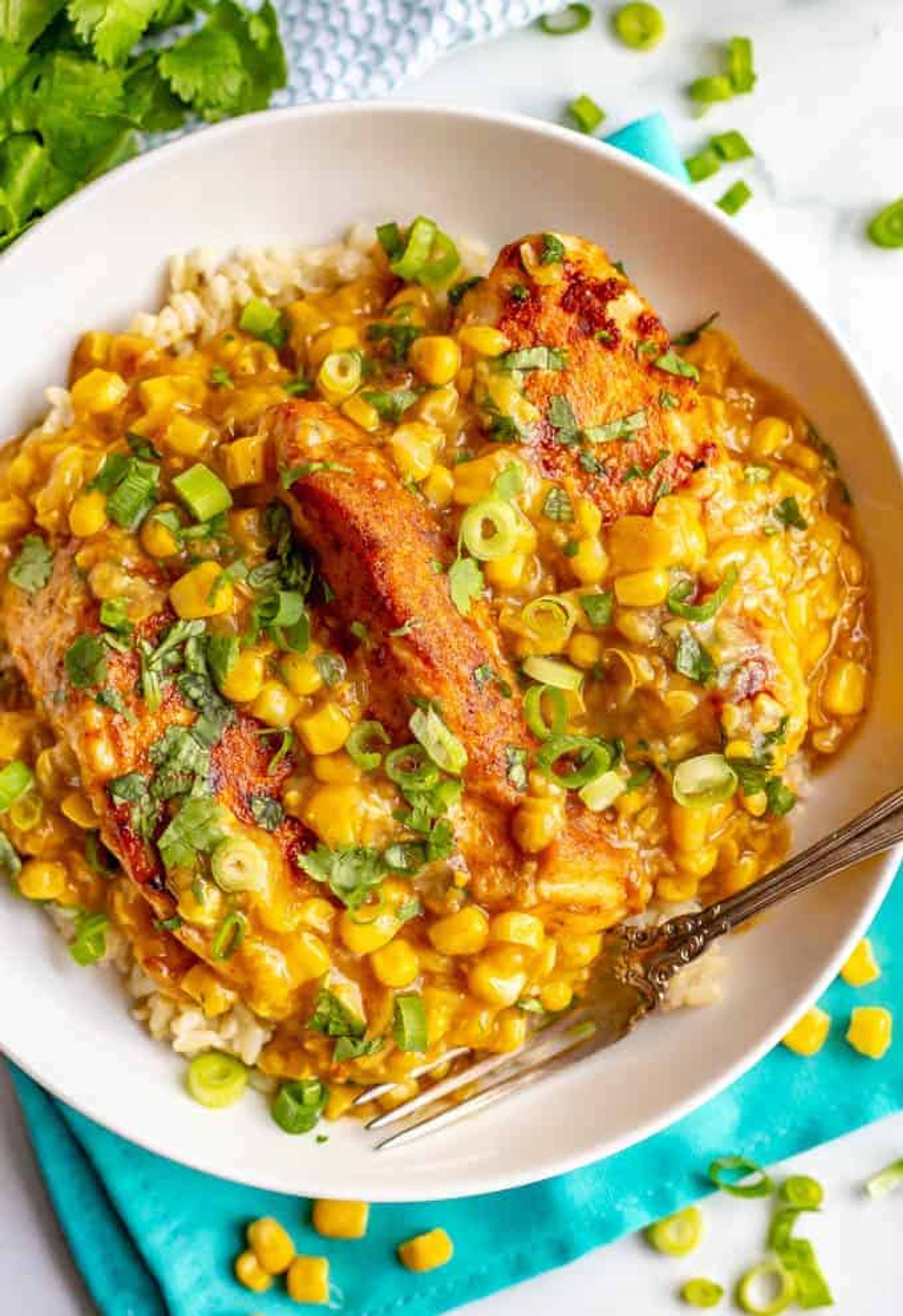 Skillet chicken with creamed corn - Family Food on the Table - My