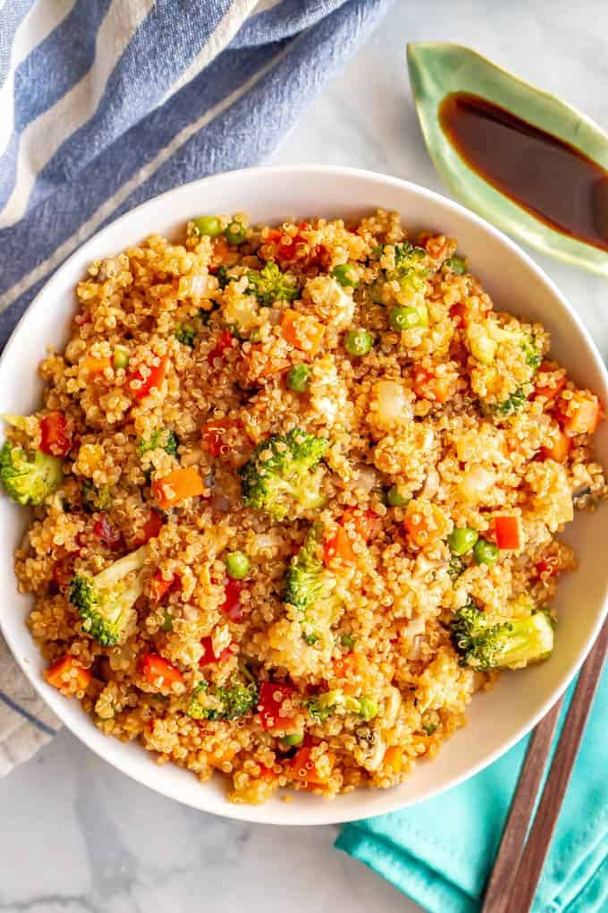 Quinoa fried rice {vegetarian} - Family Food on the Table - My Recipe Magic