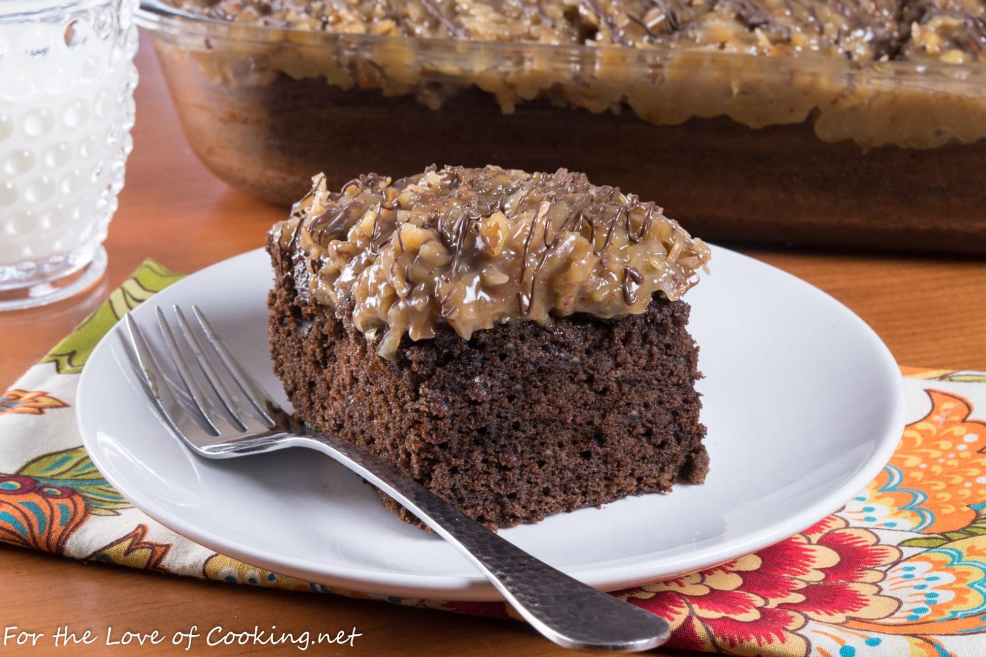 German Chocolate Snack Cake With Coconut Pecan Frosting My Recipe Magic 