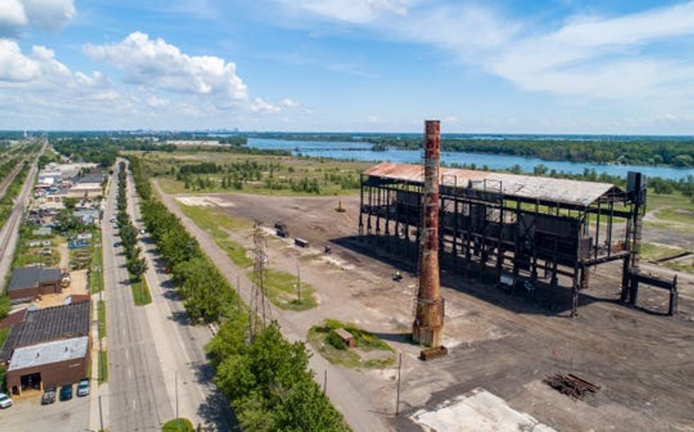 Michigan town debates replacing old lakefront indstrial site with more industry.