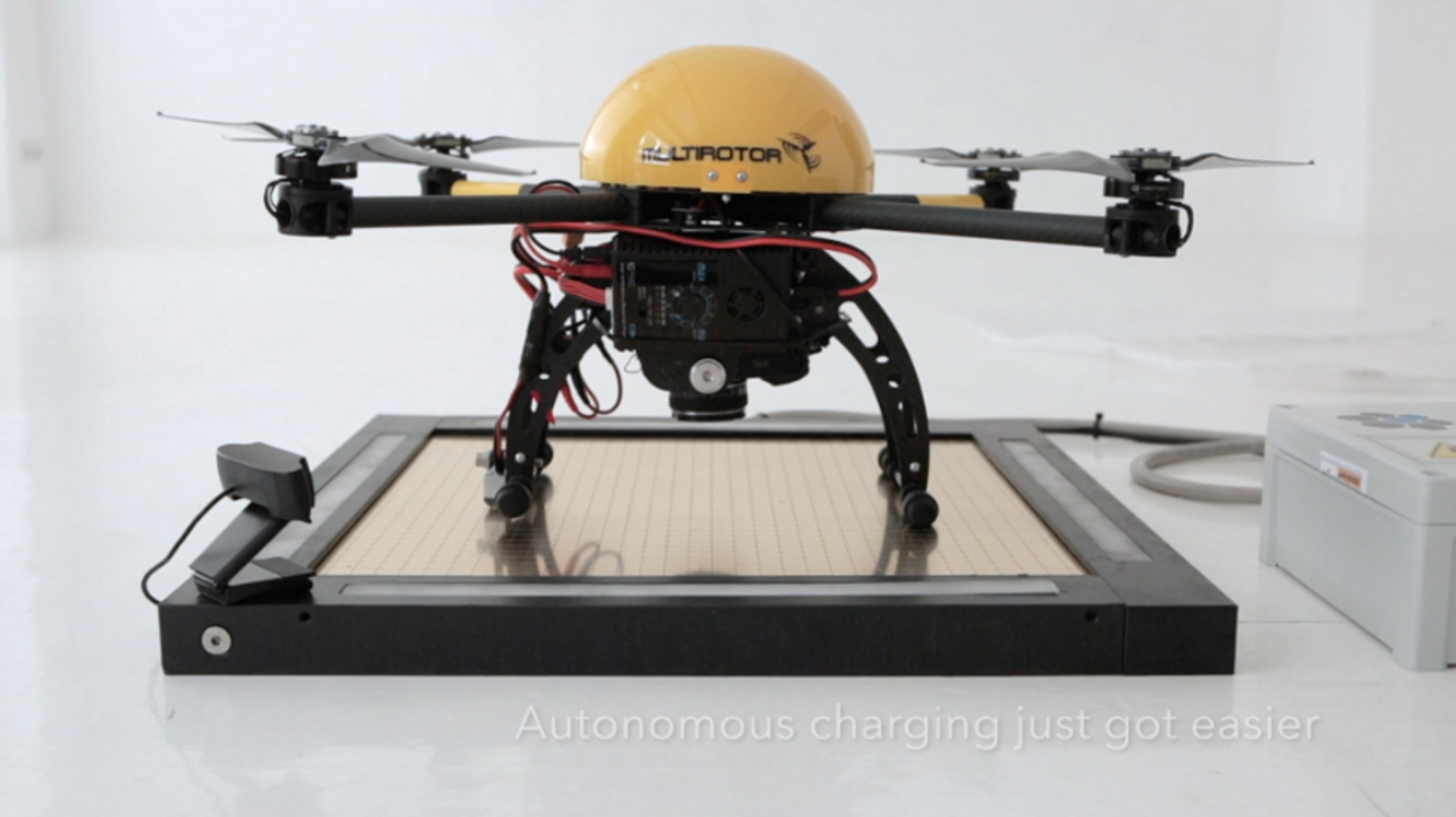 A photograph of an Autonomous Security Drone