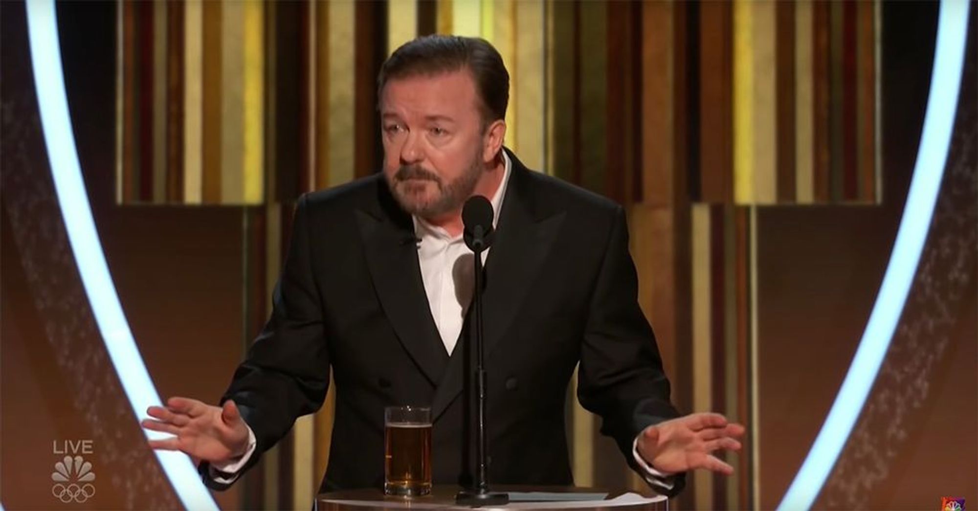 Ricky Gervais TORCHES Hollywood's Politics at the Golden Globes [VIDEO