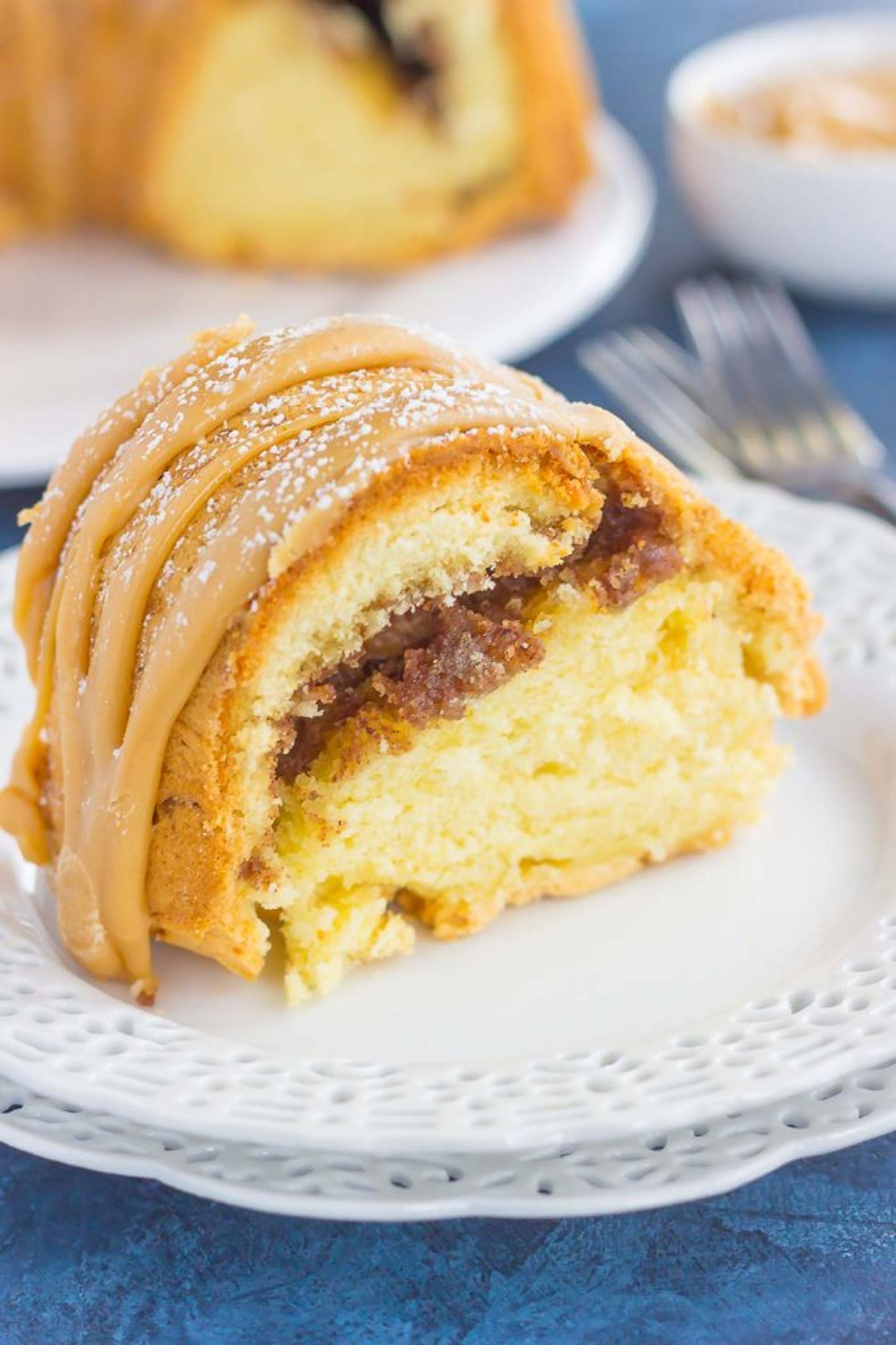 Cinnamon Streusel Butter Cake with Caramel Icing {A Reader Recipe Favorite!} Pumpkin 'N Spice