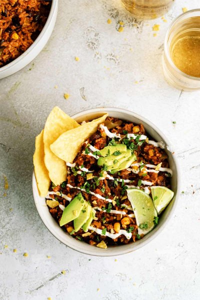 Instant Pot Ground Beef Burrito Bowls