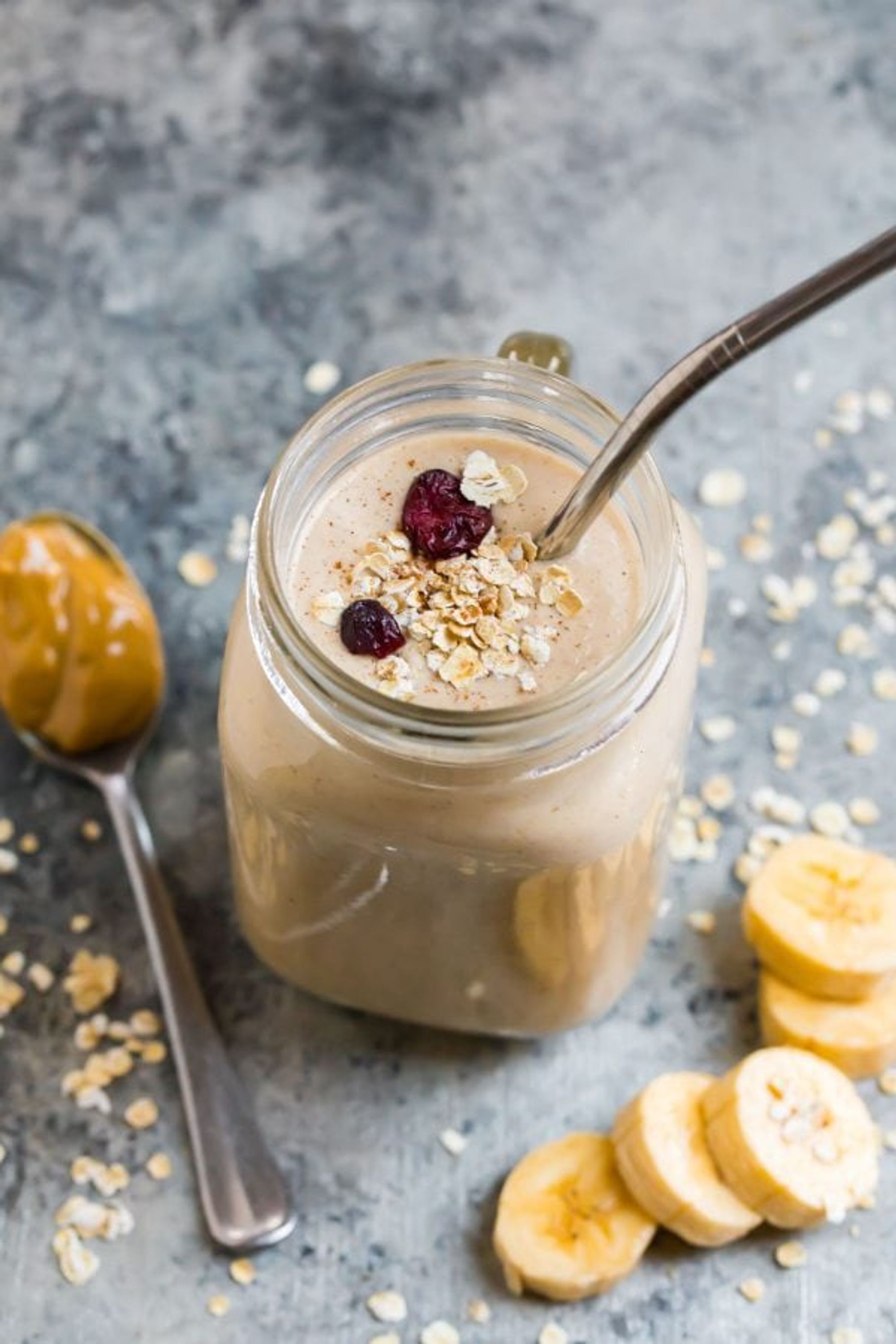 Oatmeal Smoothie with Banana and Peanut Butter - My Recipe Magic