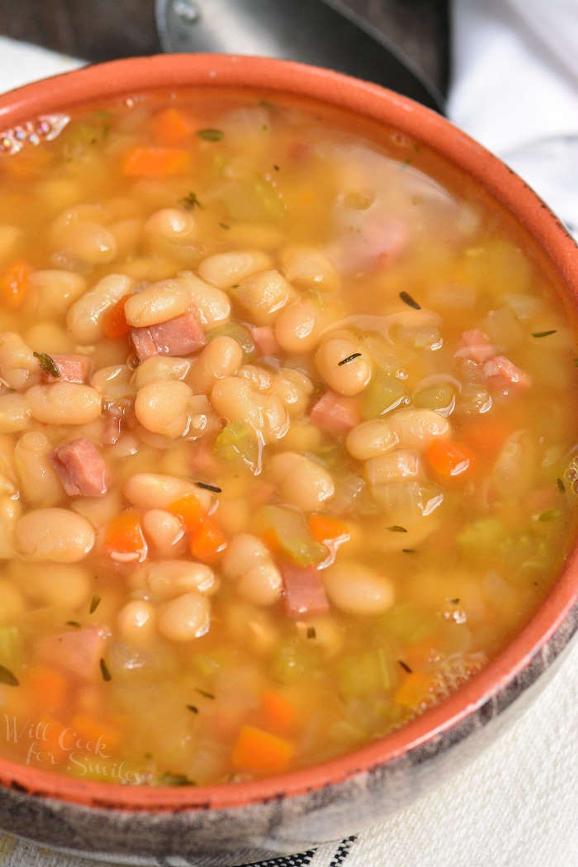 Instant Pot Ham and Bean Soup - Will Cook For Smiles - My Recipe Magic