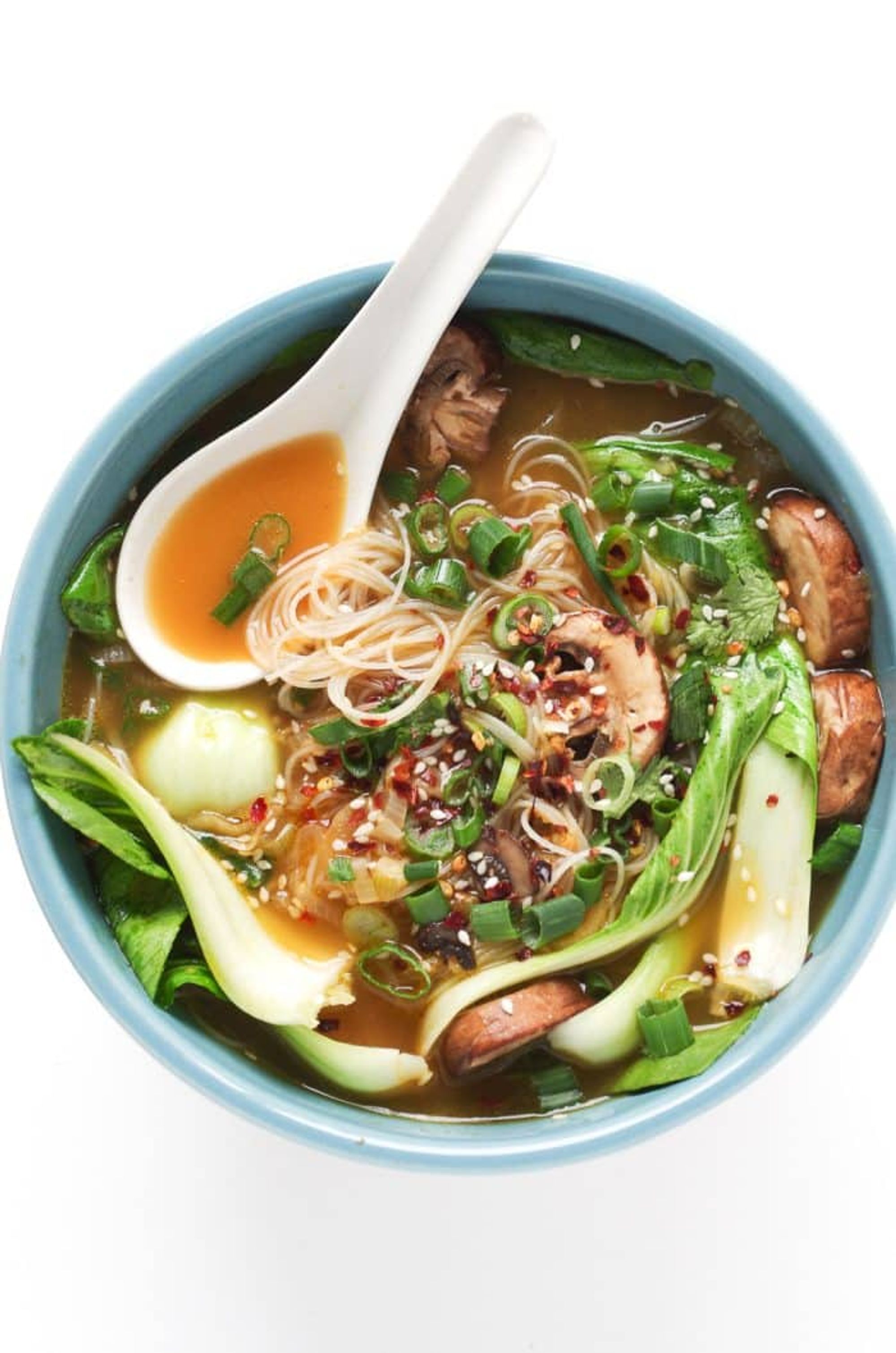 Ginger Garlic Noodle Soup with Bok Choy (Bok Choy Soup) - The Forked ...