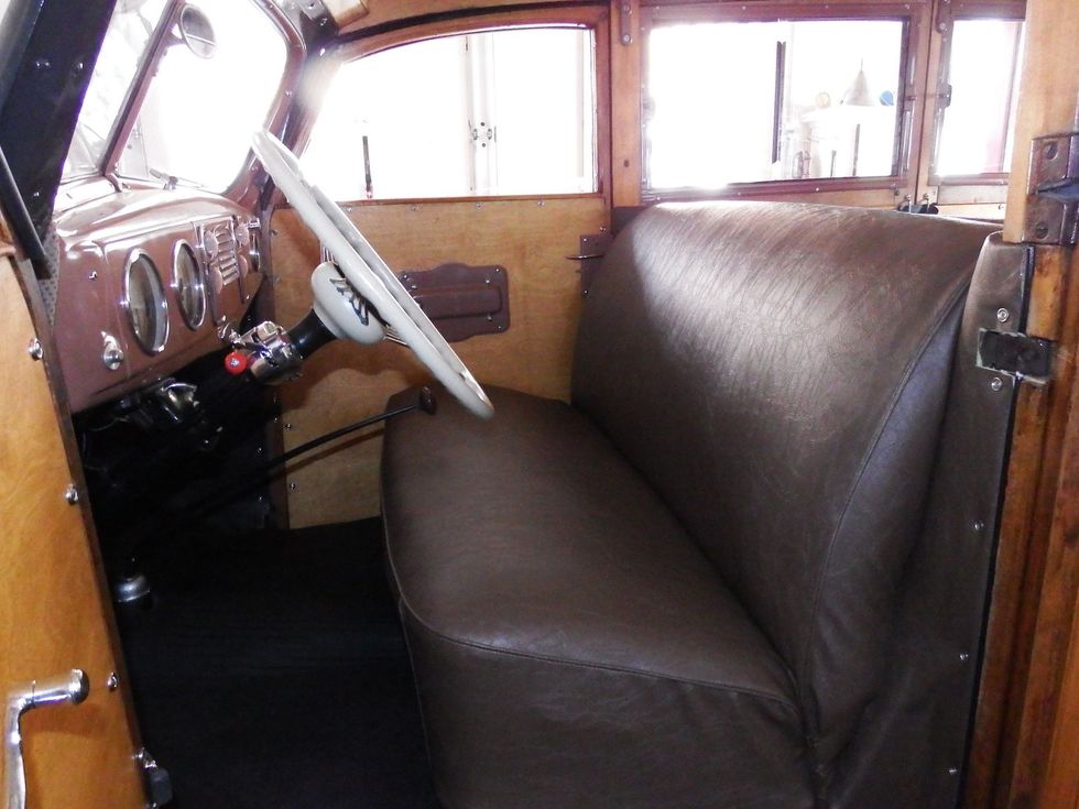 1938 Ford De Luxe V-8 Station Wagon interior