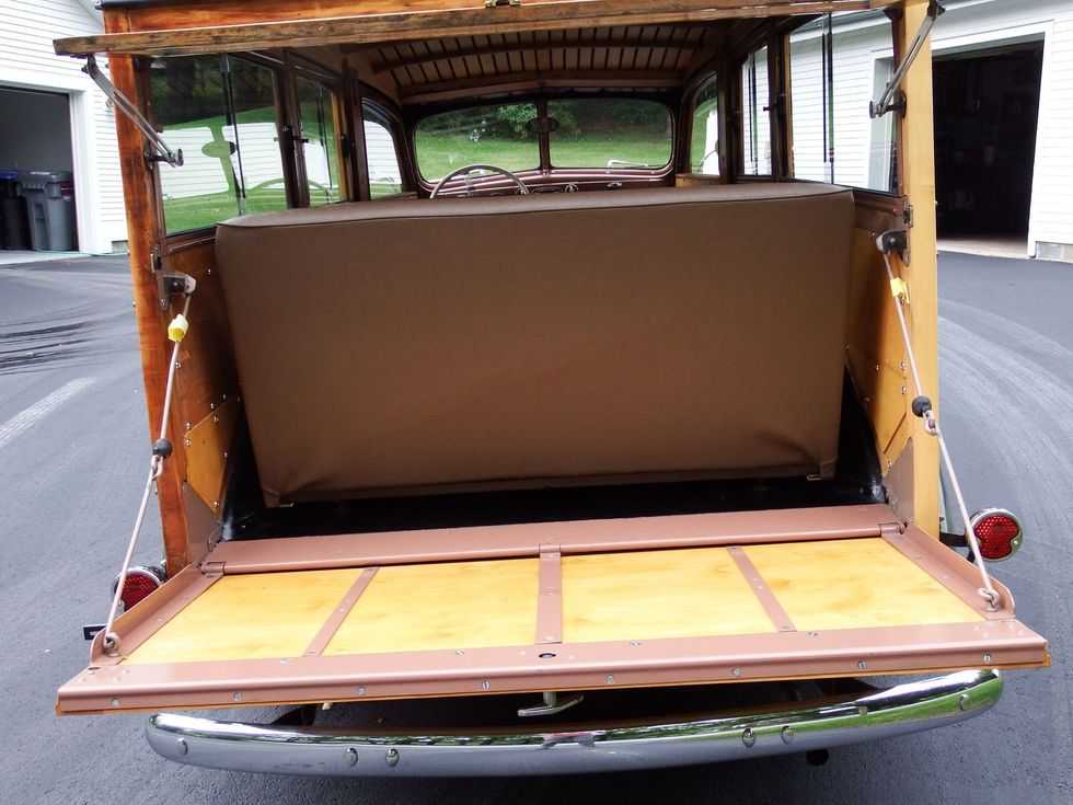 1938 Ford De Luxe V-8 Station Wagon luggage area