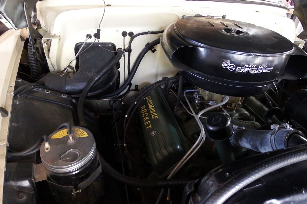 1951 Oldsmobile 98 Deluxe Convertible Coupe engine bay
